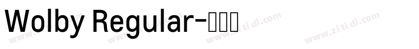 Wolby Regular字体转换